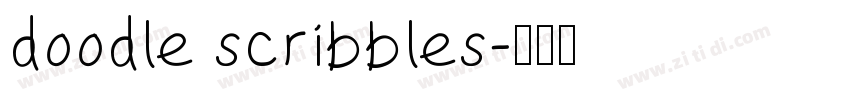 doodle scribbles字体转换